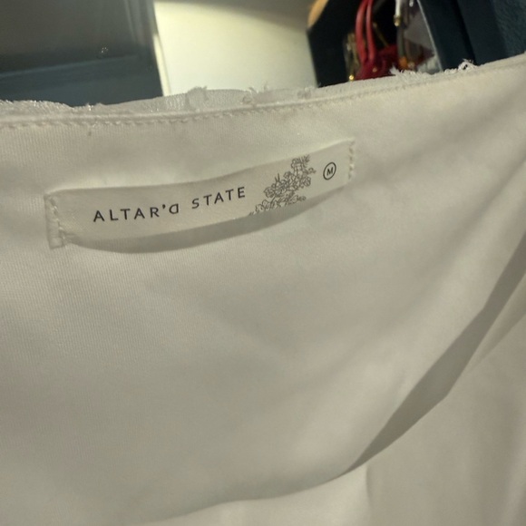 Altar'd State Strapless White Textured Dress - Picture 7 of 9